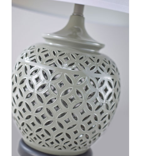 Feiss Trellis 1 Light Table Lamp in High Gloss Grey 10219HGG 10219HGG_DETAIL.jpg
