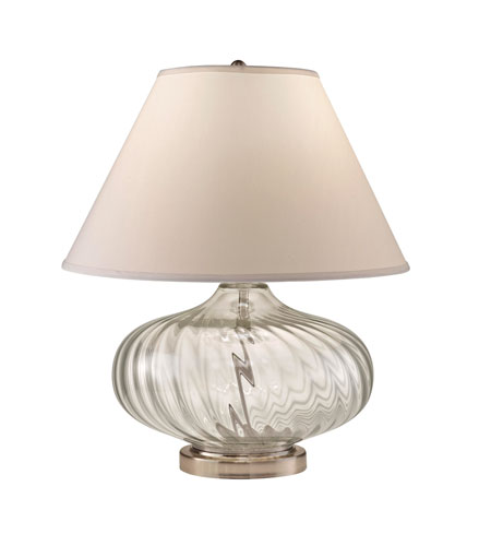 Feiss Signature 1 Light Table Lamp in Brushed Steel and Optical Ribbed Clear Glass 10256BS/ORG 10256BS_ORG.jpg