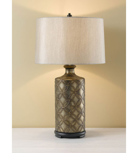 Feiss Hand Painted Porcelain 1 Light Table Lamp in Burnished Silver with Black 9906BUSB 9906BUSB.jpg