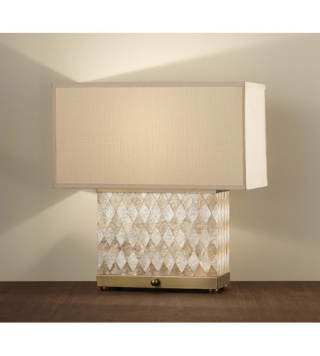 Feiss Nevena 2 Light Table Lamp in Harlequin Pattern Natural Shell and Dark Coffee Bronze 9972HNS/DCB 9972HNS_DCB.jpg