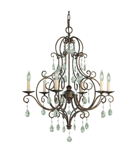 Chateau 6 Light Chandeliers in Mocha Bronze F1902/6MBZ