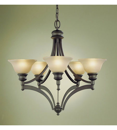 Pub 5 Light Chandeliers in Oil Rubbed Bronze F1942/5ORB