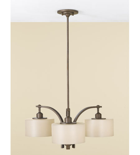 Sunset Drive 3 Light Chandeliers in Corinthian Bronze F2403/3CB