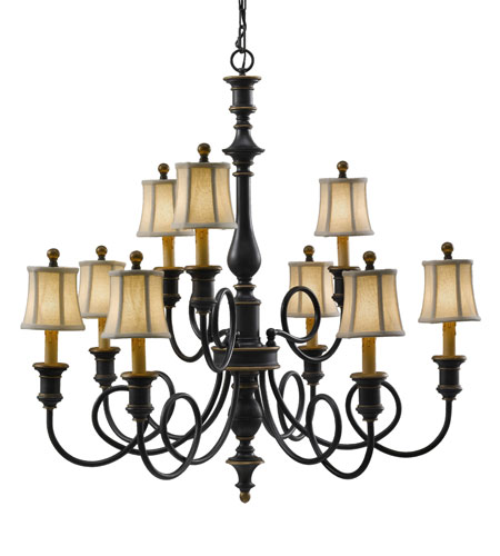 Feiss Maddalyn 9 Light Chandelier in Antique Brown F2453/6+3ANB