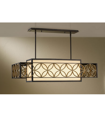 Feiss F2468/4HTBZ/PGD Remy 4 Light 41 inch Heritage Bronze and Parissiene Gold Chandelier Ceiling Light photo