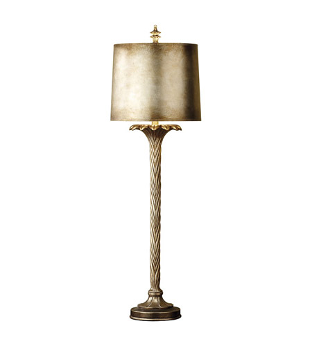 Feiss Keira 1 Light Table Lamp in Antique Silver Leaf 10008ASLF