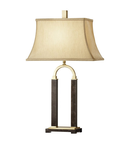 Feiss Isadora 1 Light Table Lamp in Dark Coffee Bronze and Brown Marble 10033DCB/BML