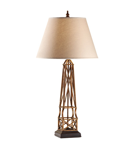 Feiss Spencer 1 Light Table Lamp in Firenze Gold and Dark Walnut Base 10103FG/DWB