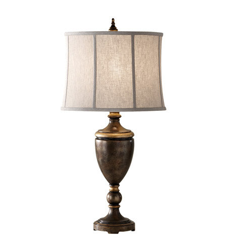 Feiss Thomlinson Place 1 Light Table Lamp in Midnight Silver 10131MSVR