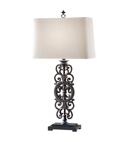 Feiss Garden Relic 1 Light Table Lamp in Aged Iron 10144AI