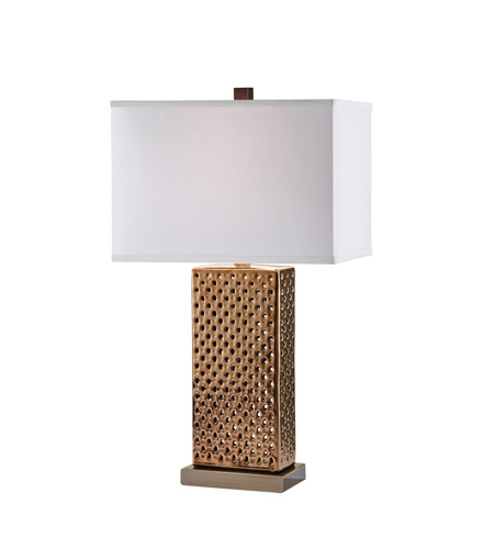 Feiss Signature 1 Light Table Lamp in Aged Copper with Crackle 10282AC/CK photo