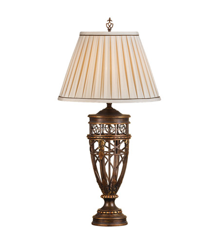 Feiss Opera 1 Light Table Lamp in Firenze Gold 9383FG