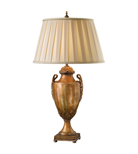 Feiss Villa Ribero 1 Light Table Lamp in Firenze Gold 9564FG