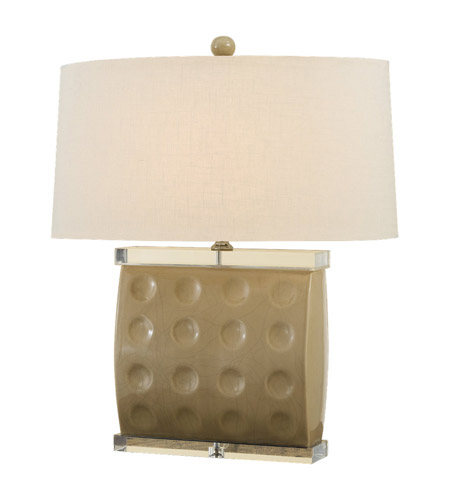 Feiss New Century Table Lamp in Taupe Crackle 9633TPC