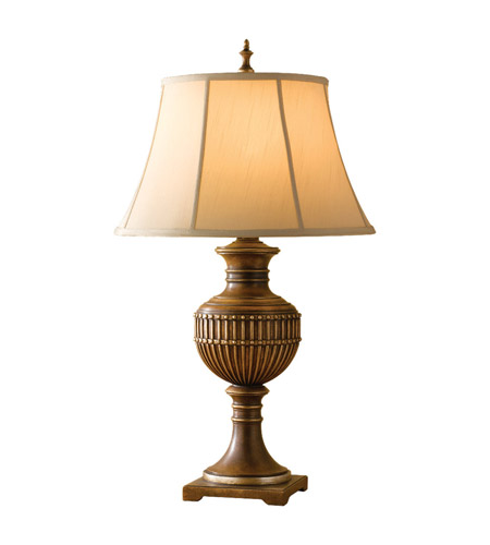 Feiss Park Ridge 1 Light Table Lamp in Silver Leaf Sienna 9876SLS