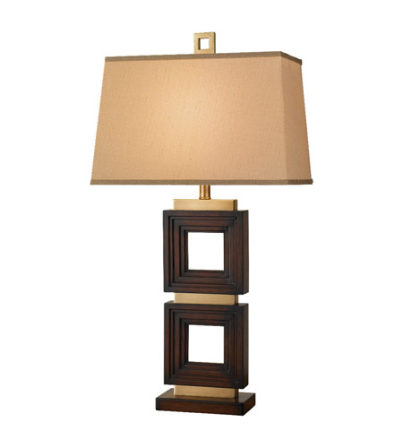 Feiss Independents 1 Light Table Lamp in Coffee Bronze With Mahogany 9879CBM