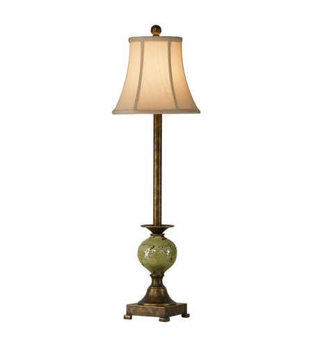 Feiss Independents 1 Light Buffet Lamp in Distressed Green and Antique Bronze 9899DG/AB