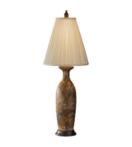 Feiss Hand Painted Porcelain by Other 1 Light Table Lamp in Tuscan Stone/Bronze Base 9919TS/BB photo