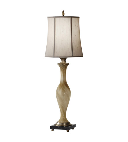 Feiss Independents 1 Light Buffet Lamp in Cafe Au Lait Glass and Dark Antique Bronze 9945CAG/DAB