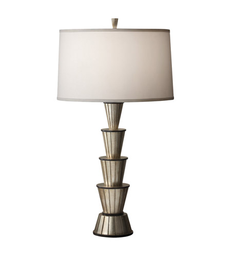 Feiss Skyler 1 Light Table Lamp in Ebonized Silver Leaf and Black 9954ESL/BK
