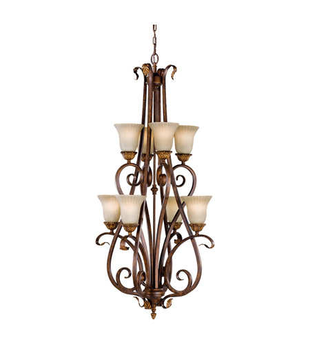 Feiss Sonoma Valley 8 Light Chandelier in Aged Tortoise Shell F2077/4+4ATS