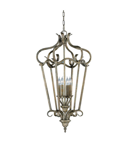 Feiss Smokey Topaz 4 Light Hall Chandelier in Moonshadow F2262/4MSH photo
