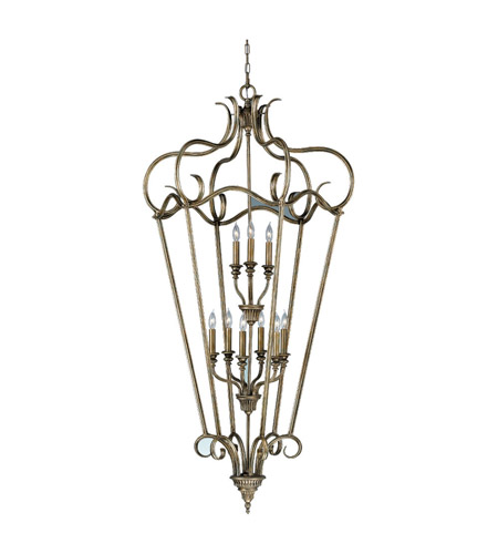 Feiss Smokey Topaz 9 Light Hall Chandelier in Moonshadow F2264/9MSH