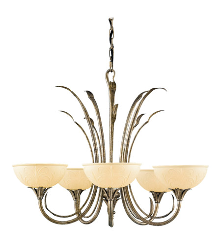 Feiss Hummingbird 5 Light Chandelier in Gilded Imperial Silver F2293/5GIS