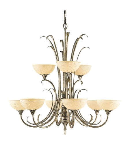 Feiss Hummingbird 9 Light Chandelier in Gilded Imperial Silver F2294/6+3GIS