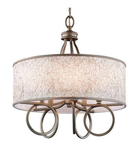Feiss F3006/5BUS Parchment Park 5 Light 20 inch Burnished Silver Chandelier Ceiling Light photo