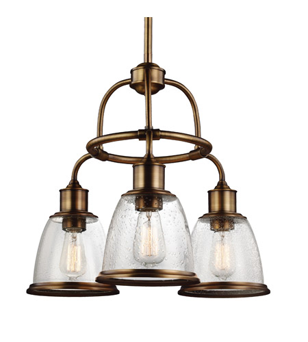 Feiss Hobson 3 Light Chandelier in Aged Brass F3020/3AGB-AL photo