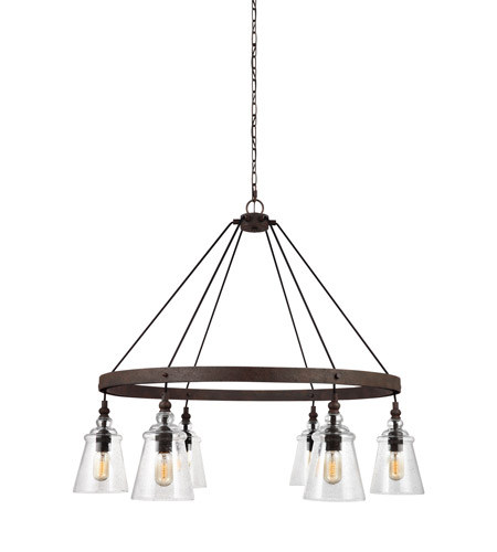 Feiss F3170 6dwi Loras 6 Light 37 Inch Dark Weathered Iron Chandelier Ceiling Light