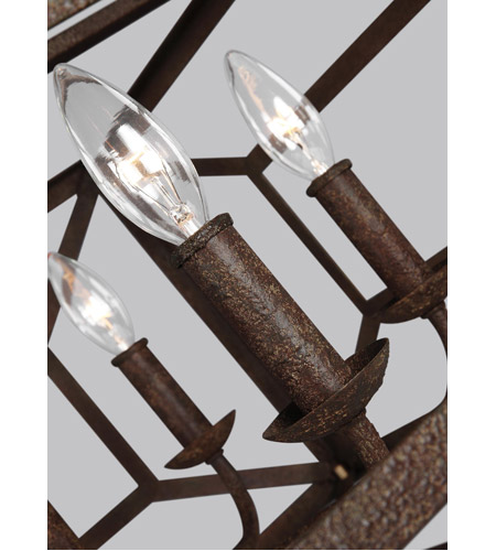 Feiss F3172/6WI Marquelle 6 Light 28 inch Weathered Iron Chandelier Ceiling Light FS-F31726WI-DET.jpg