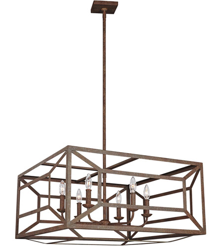 Feiss F3172/6WI Marquelle 6 Light 28 inch Weathered Iron Chandelier Ceiling Light FS-F31726WI-FULL.jpg