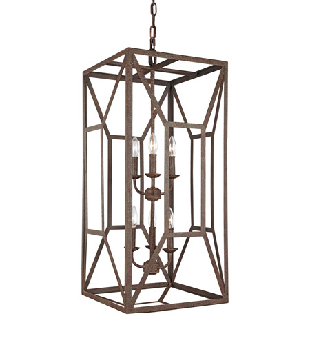 Feiss F3174/6WI Marquelle 6 Light 17 inch Weathered Iron Chandelier Ceiling Light