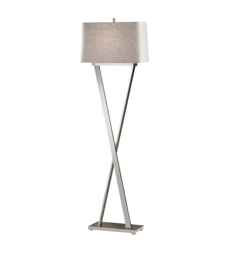 Feiss Asher 1 Light Floor Lamp in Polished Nickel FL6286PN