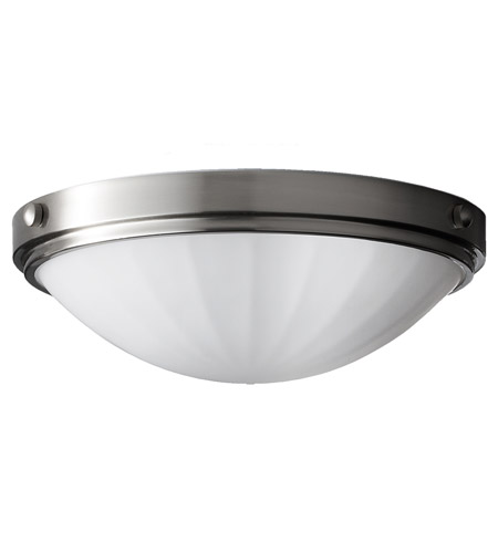 Feiss FM352BS-F Perry 2 Light 13 inch Brushed Steel Flush Mount Ceiling Light in Fluorescent photo