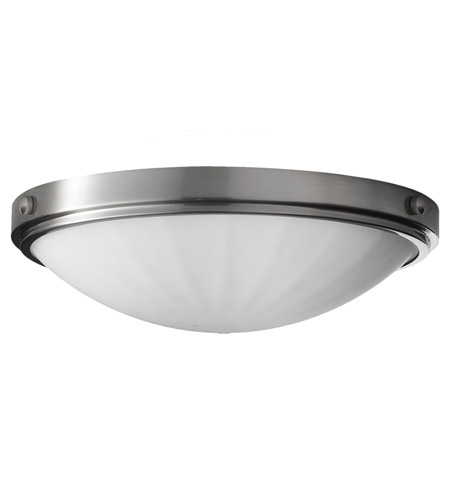Feiss FM353BS-F Perry 2 Light 15 inch Brushed Steel Flush Mount Ceiling Light in Fluorescent