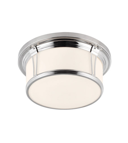 Feiss FM389PN-F Woodward 3 Light 17 inch Polished Nickel Flush Mount Ceiling Light in Fluorescent