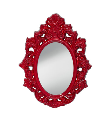 Feiss MR1225CRML Resplendent 32 X 25 inch Crimson Lacquer Wall Mirror