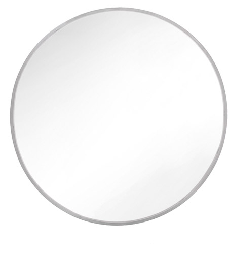 30 Inch Satin Nickel Wall Mirror Round, 30 Inch Mirror Round