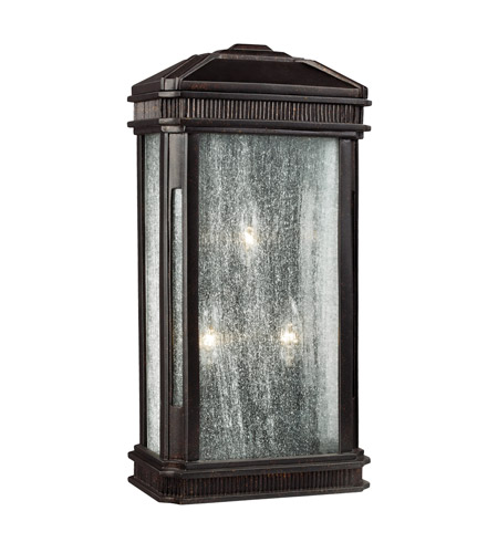 Feiss OL10802GBZ Federal 3 Light 24 inch Gilded Bronze Outdoor Wall Sconce