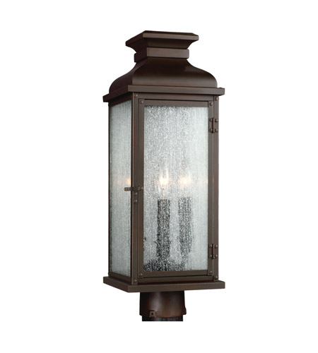 Feiss OL11107DAC Pediment 2 Light 20 inch Dark Aged Copper Outdoor Post Lantern