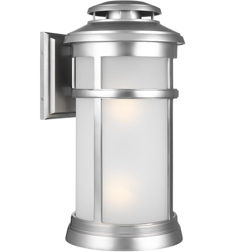 Feiss OL14303PBS Newport 2 Light 20 inch Painted Brushed Steel Outdoor Wall Lantern