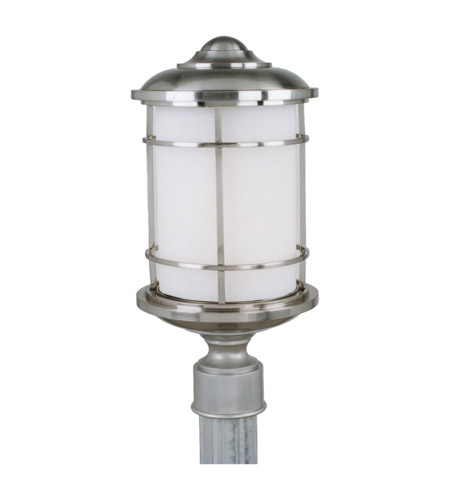Feiss OL2207BS-F Lighthouse 1 Light 18 inch Brushed Steel Outdoor Post Lantern in Fluorescent