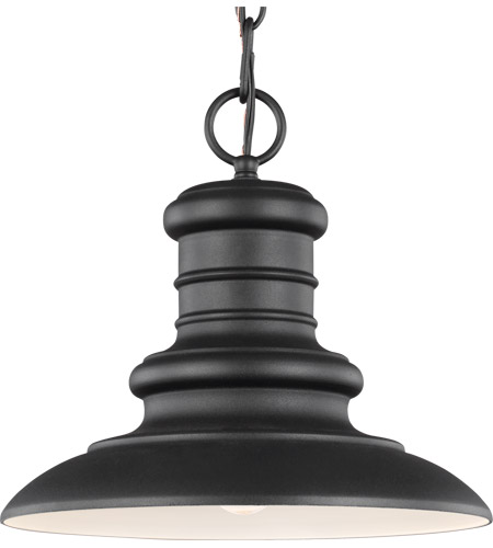 Feiss OL8904TXB Redding Station 1 Light 12 inch Textured Black Outdoor Hanging Lantern