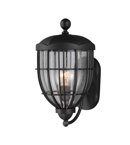 Feiss OL9802TXB River North 1 Light 17 inch Textured Black Outdoor Lantern Wall Sconce