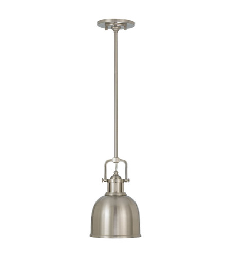 Feiss P1145BS-F Parker Place 1 Light 8 inch Brushed Steel Mini-Pendant Ceiling Light in Fluorescent