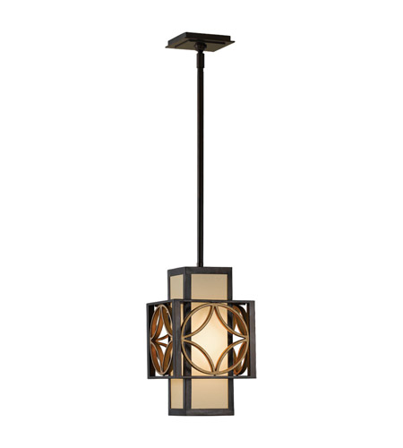 Feiss P1179HTBZ/PGD-F Remy 1 Light 8 inch Heritage Bronze and Parissiene Gold Mini-Pendant Ceiling Light in Fluorescent photo