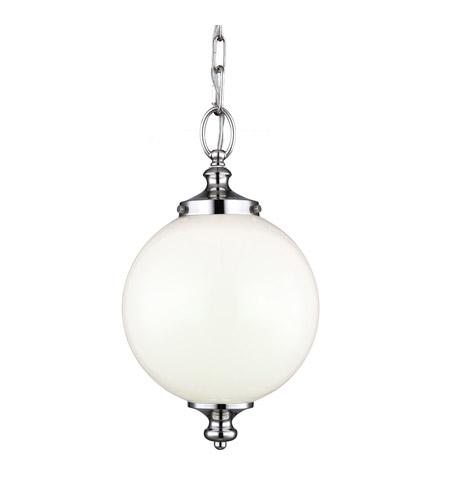 Feiss P1296PN-F Parkman 1 Light 9 inch Polished Nickel Mini-Pendant Ceiling Light in Fluorescent photo